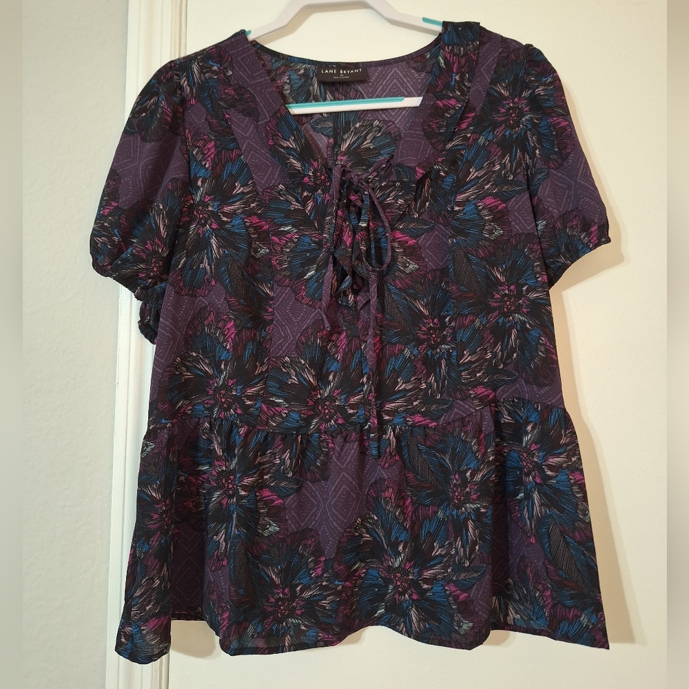 Lane Bryant Women's Purple Blouse